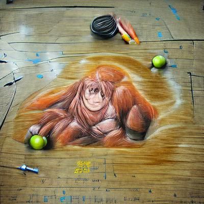 AI Generated Image of an Orangutan