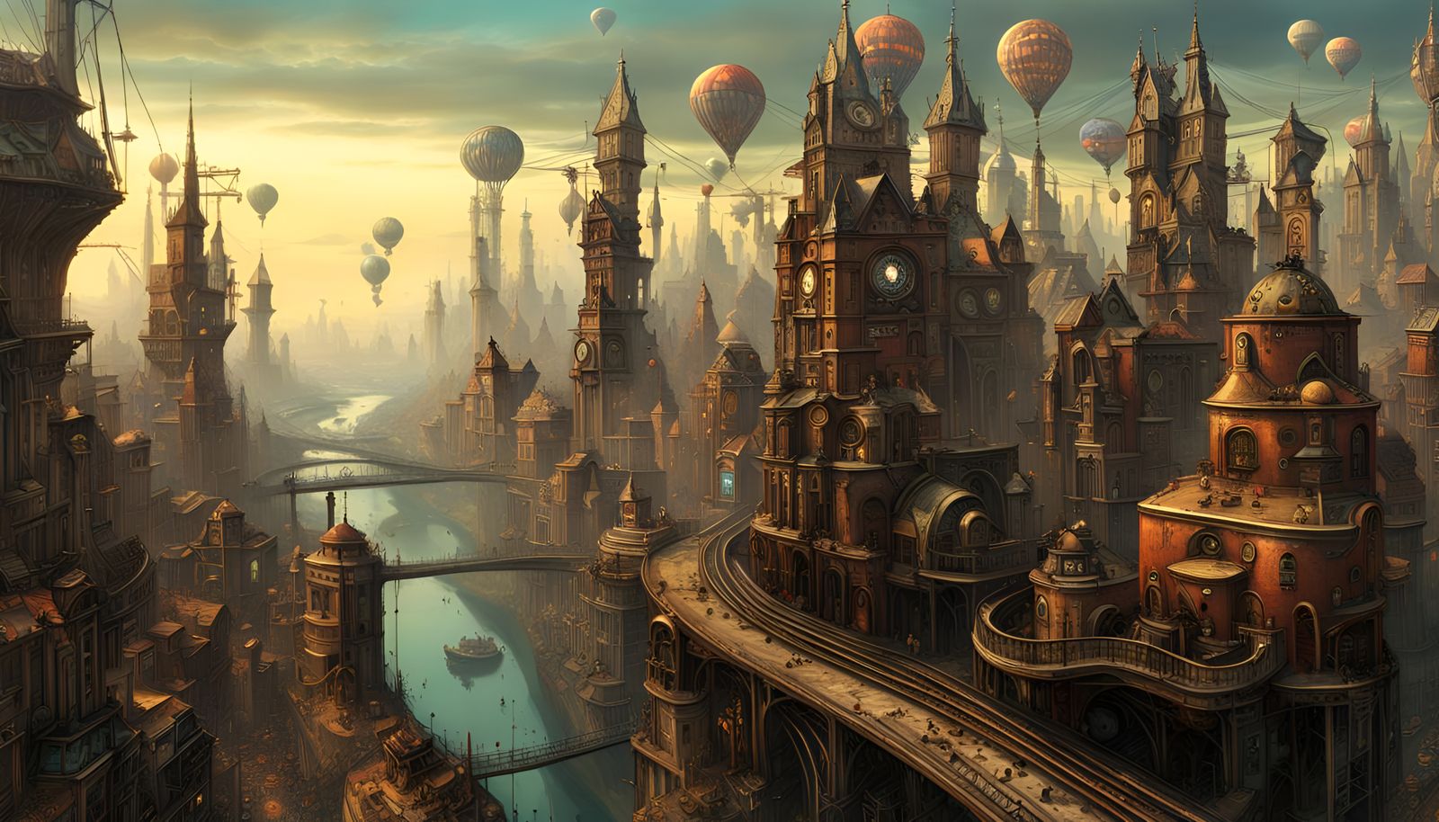 A Steampunk Futuristic City (Continued)