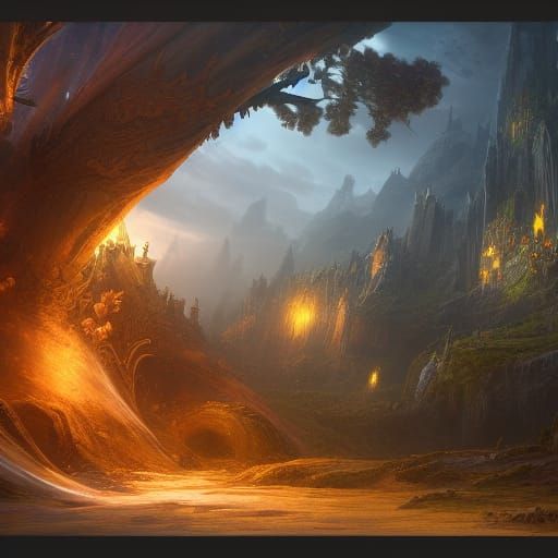 Fantastical Matte Painting in Deep Color