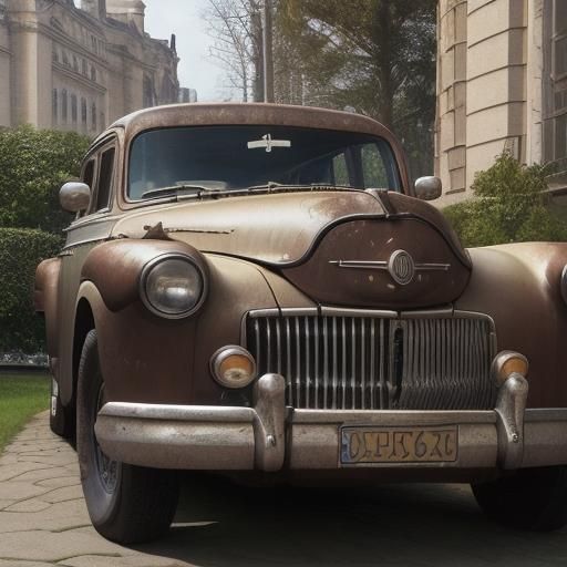 Utra-detailed old_car_masterpiece