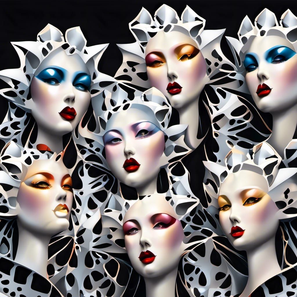 Surreal Dark Pop Art Heart Illustration