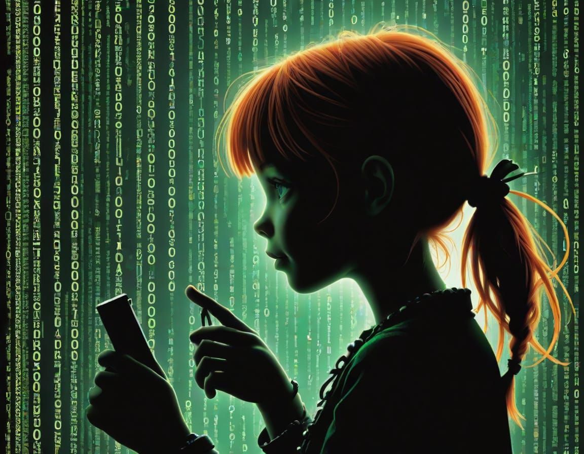 Matrix Code Pippi Longstocking Silhouette