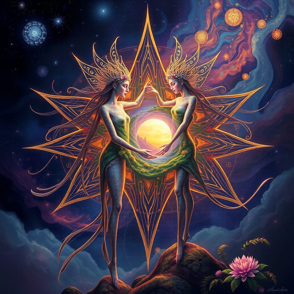 Intertwined Star Beings Reveal Fantasy Plant Kingdom