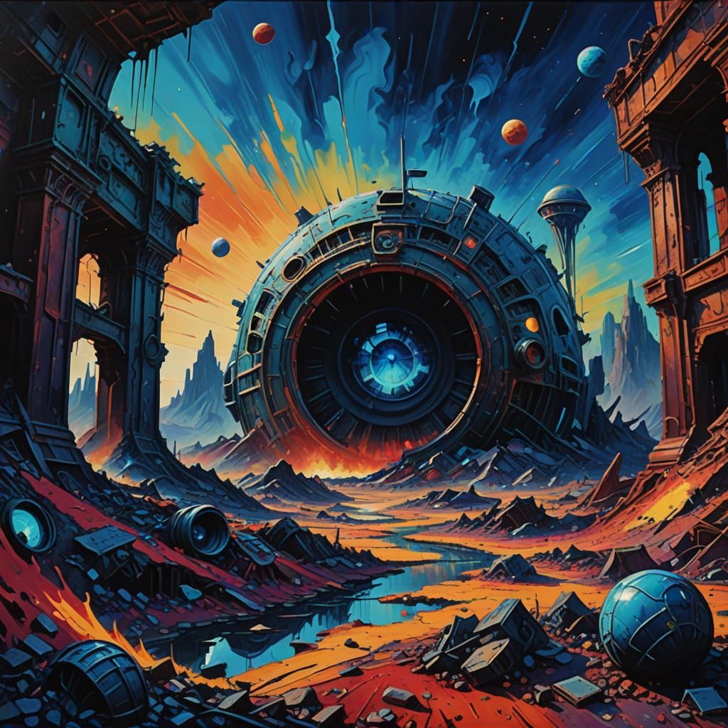 Surreal Alien Ruins Beneath the Surface