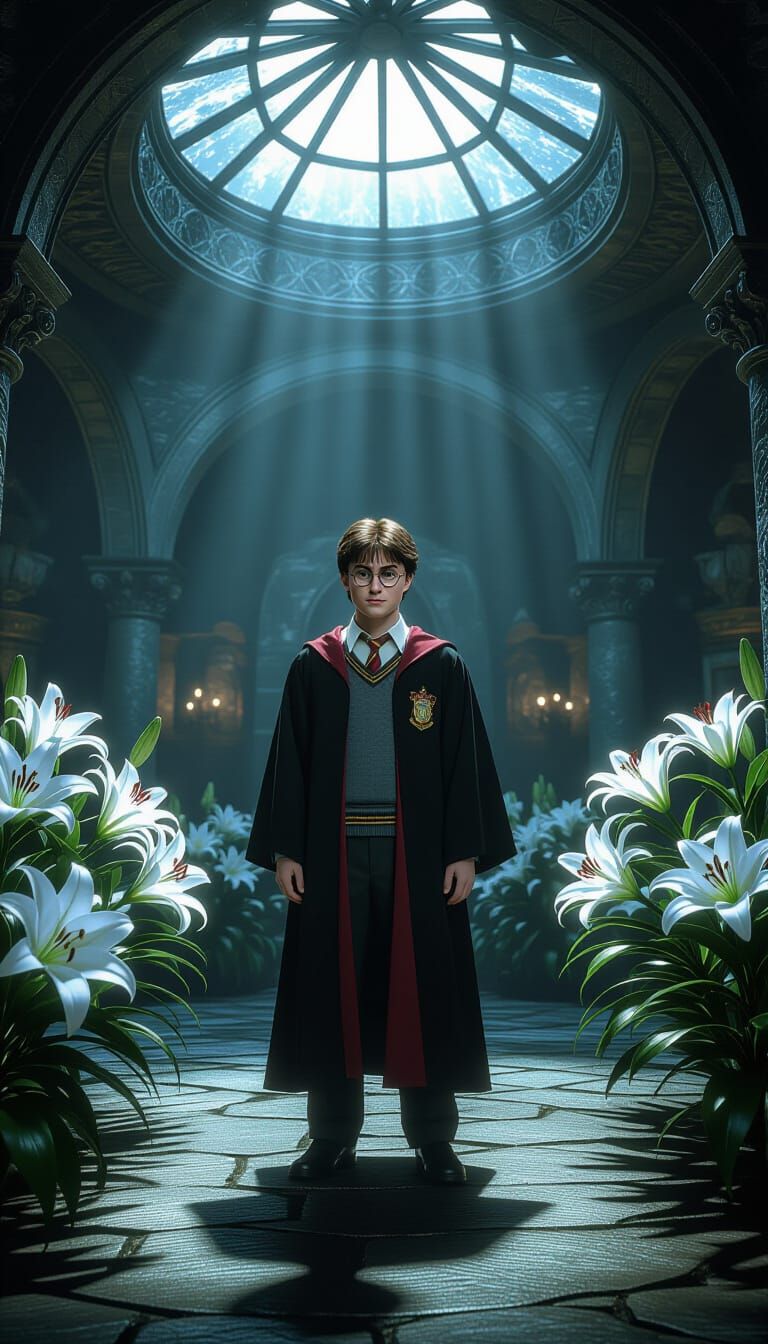 Harry Potter in Mystical Grotto, Cinematic 3D Render