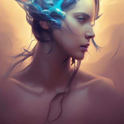 Detailed Thunderstorm Portrait in Artgerm Style