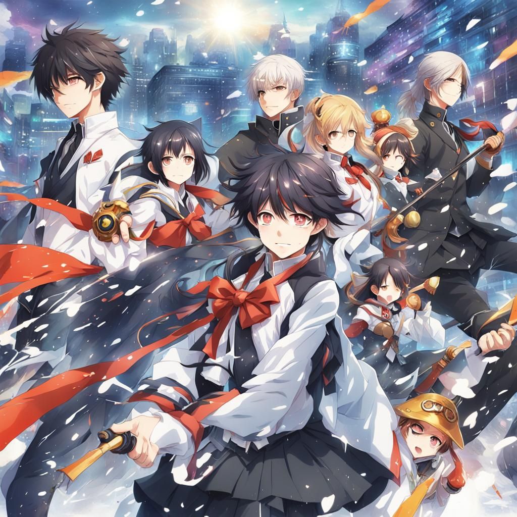 Anime Key Visual Art in Japanese Manga Style