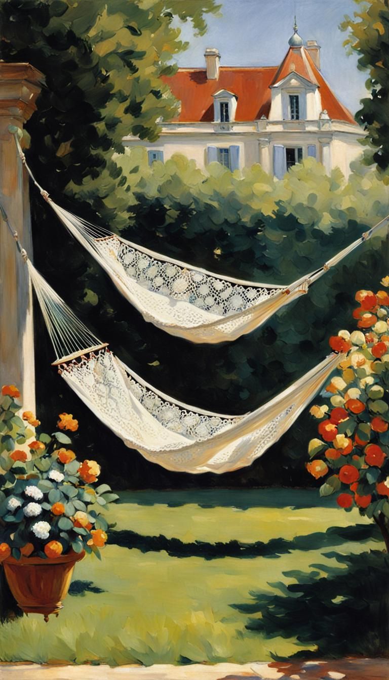 Lace Hammock in Chateau Garden: Hopper Style