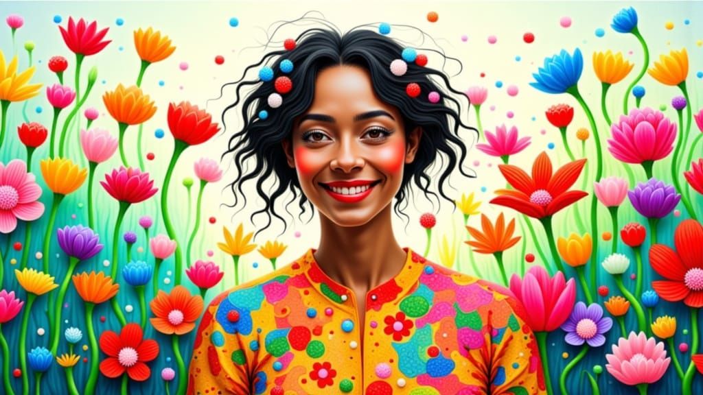 Transformative Goddess Radiates Positivity and Love