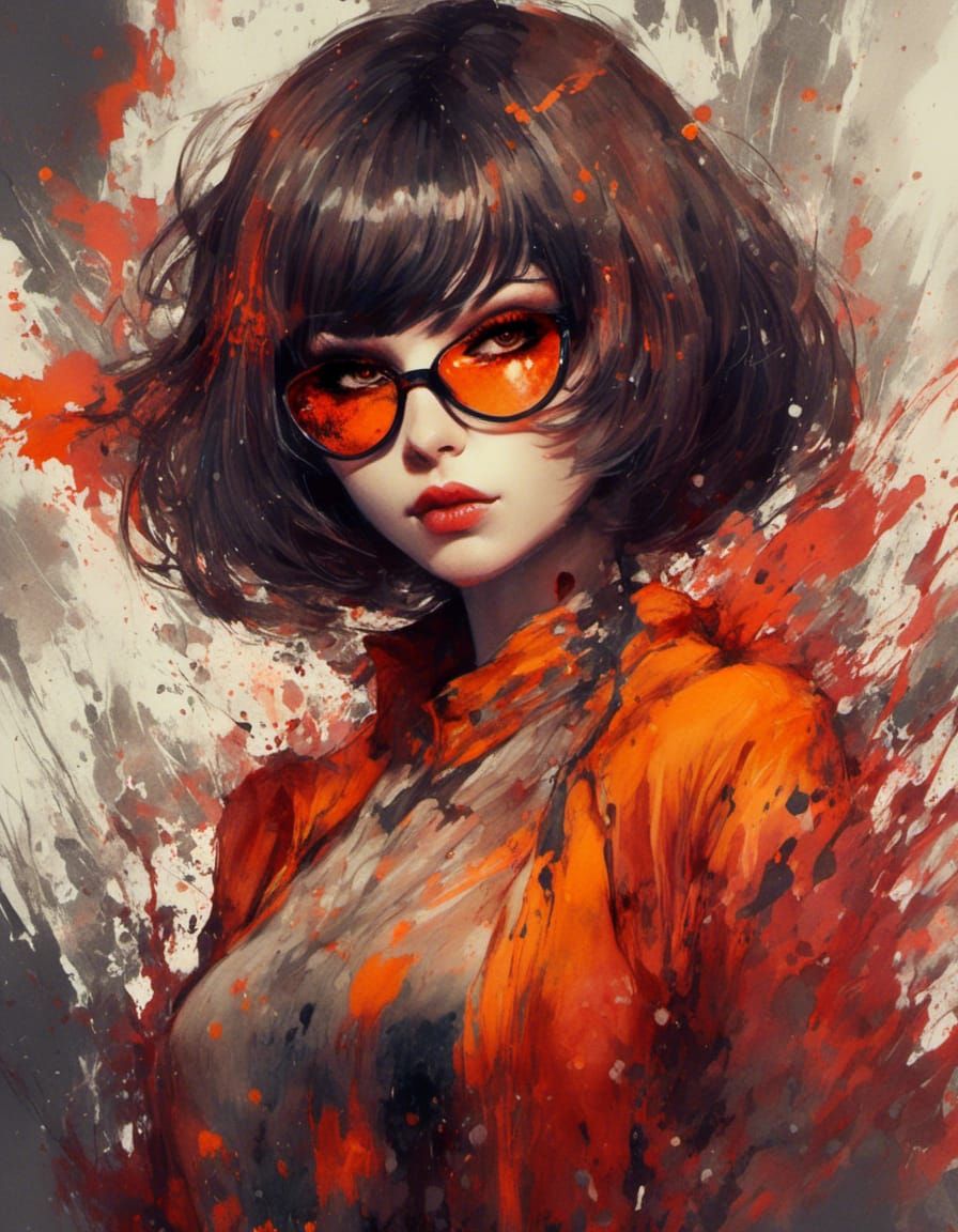 Provocative Anime Portrait of Velma Dinkley
