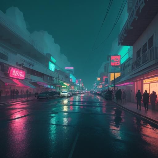 Vice City: 80s Miami Neon Concept Art