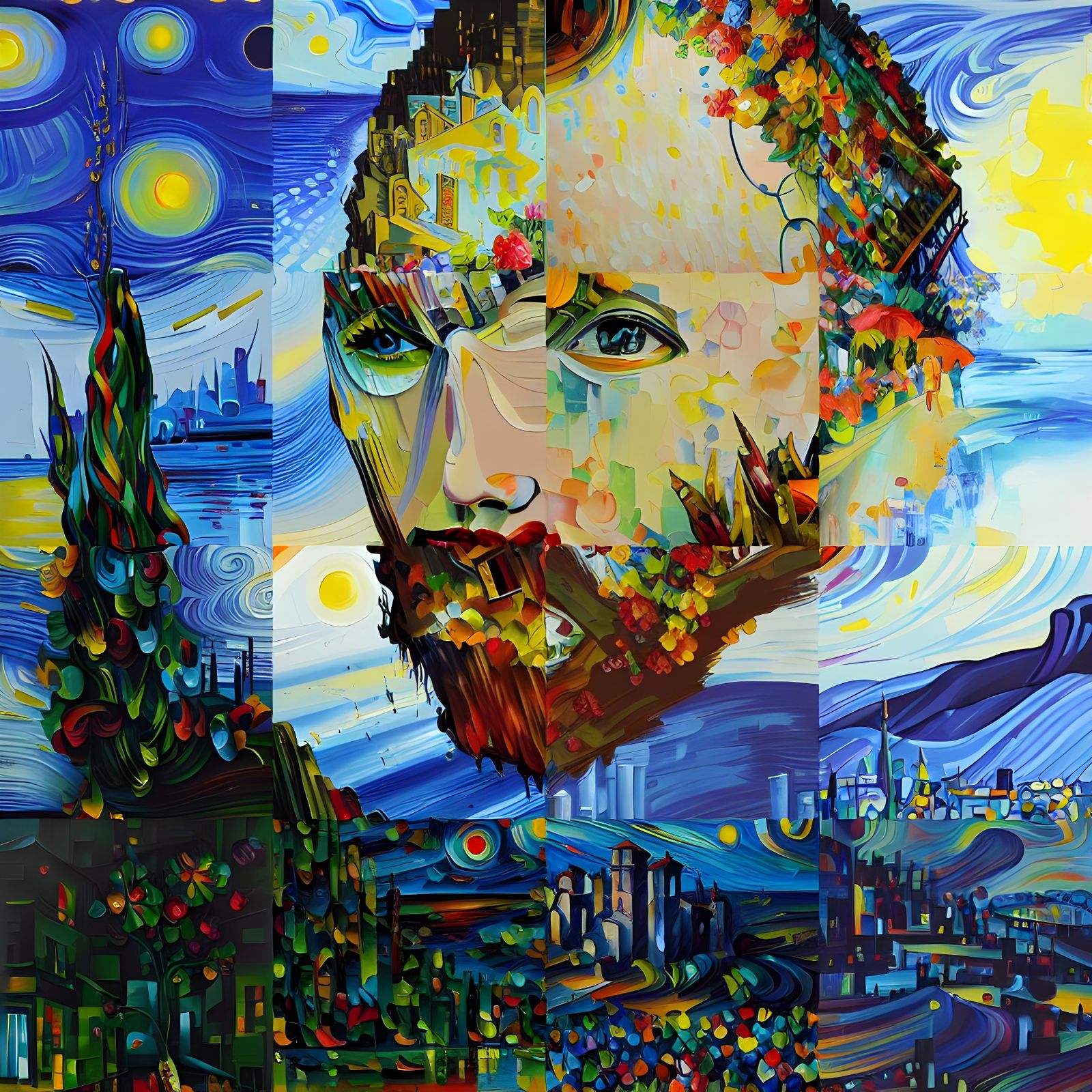 Expressive Oil Painting in Post-Impressionistic Style