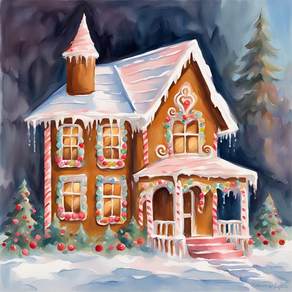 Shabby Chic Gingerbread house