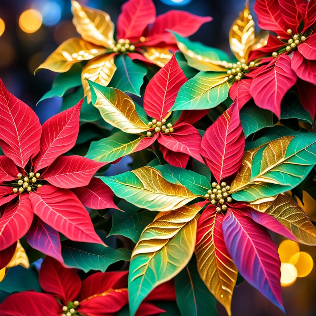 Poinsettia City: Abstract Urban Fantasy in Macro