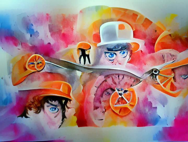 Abstract Cubist Portrait of a Man