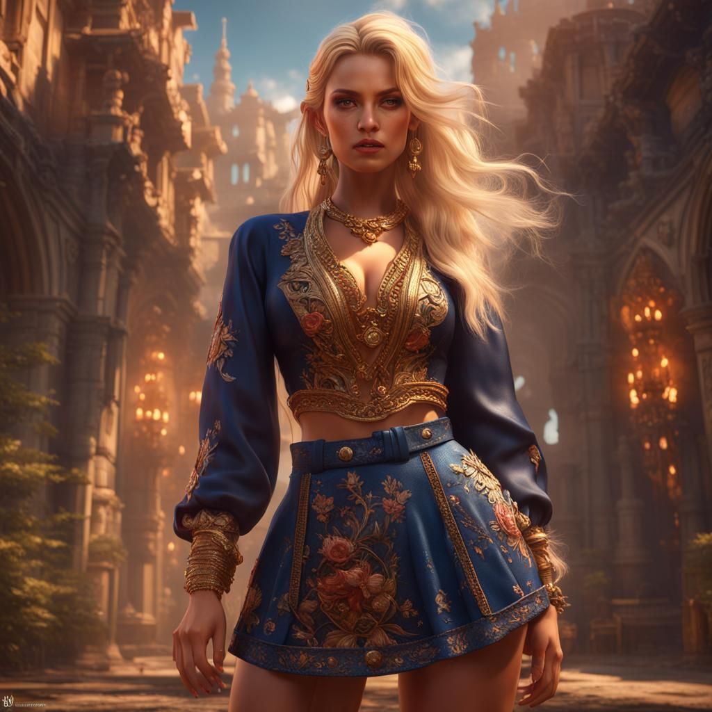 Attractive Woman in Fantasy Concept Art