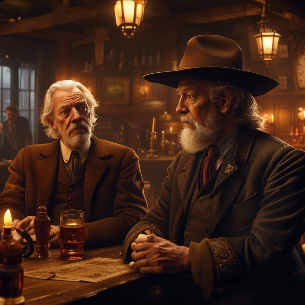 it was a Young man and an old one, this made the young man age like 20 years, and the old man, rejuvenate by- say, 5 mon...