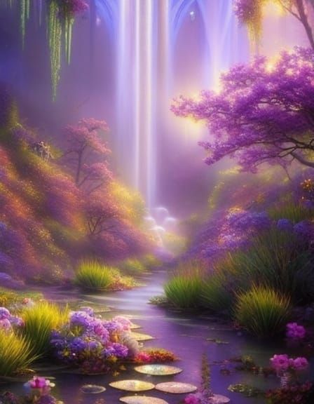 Ethereal Elf Cultivating Roses in Art Nouveau Style