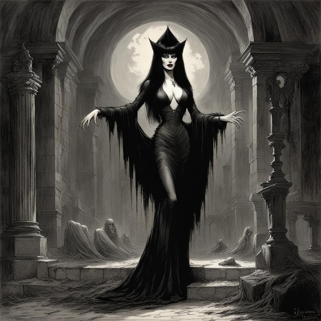 Elvira Mistress of the Dark: Gothic Horror Art