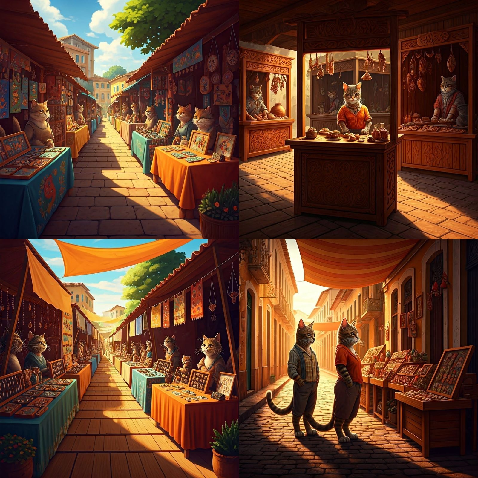 Brazilian Street Market in Vibrant Colors