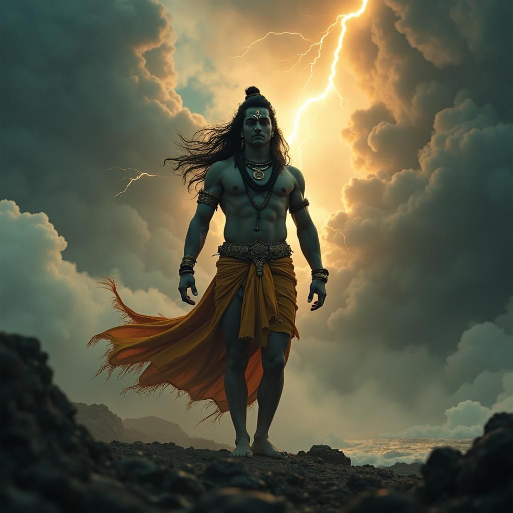 Cinematic Little Lord Shiva Film Still