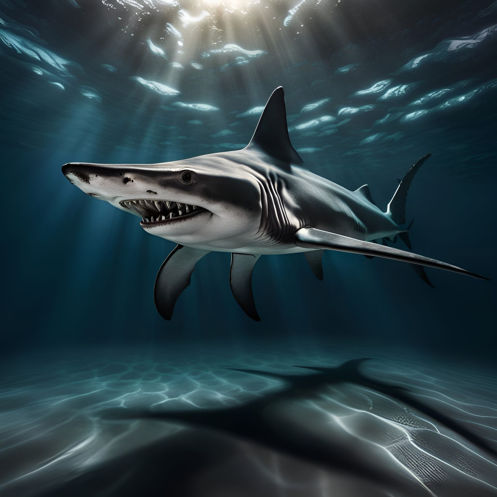 Hyperrealistic Hammerhead Shark in Stunning Detail