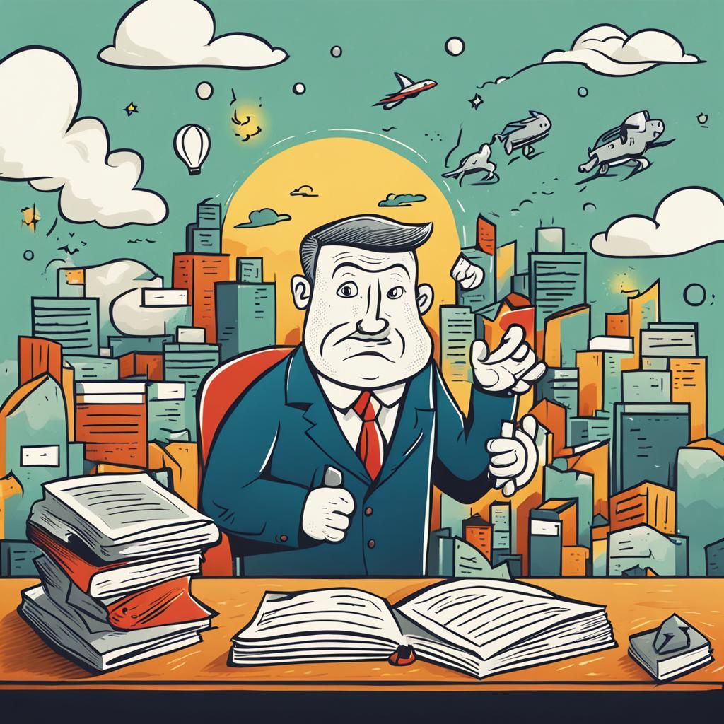 The success and failure of a business storybook illustration