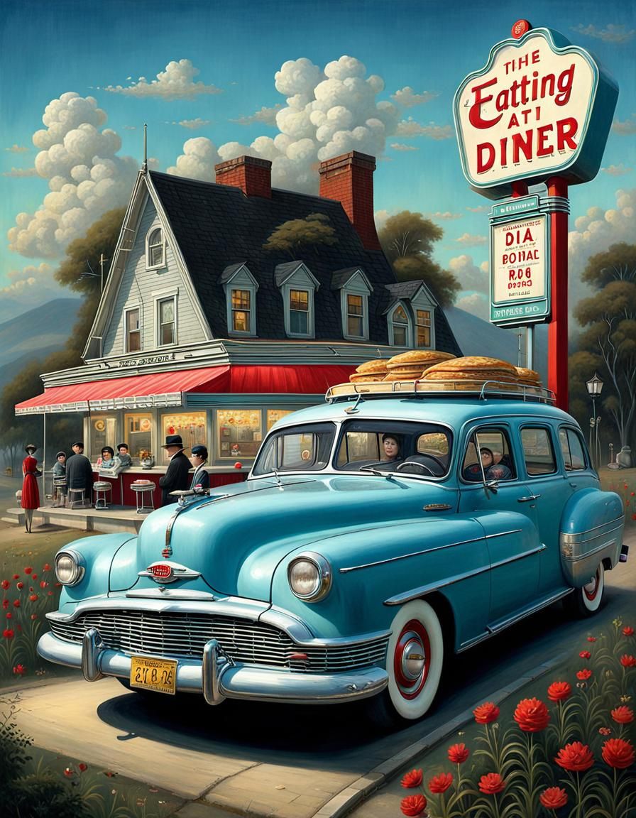 Nostalgic Family Road Trip at Diner