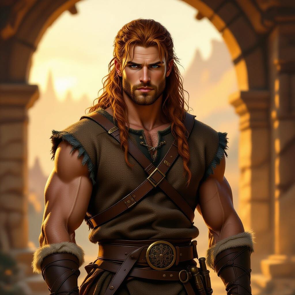 Handsome Highlander in Golden Hour Light