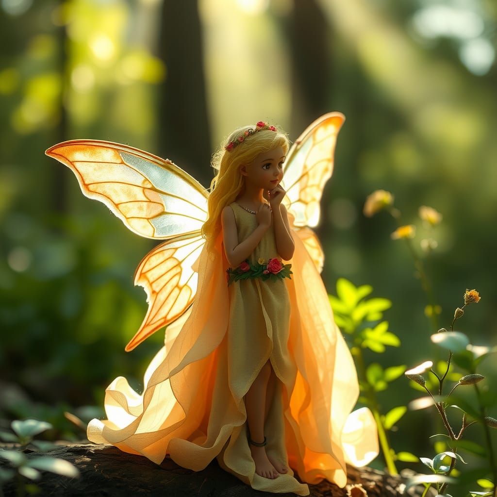Ethereal Forest Fairy in Divine Light