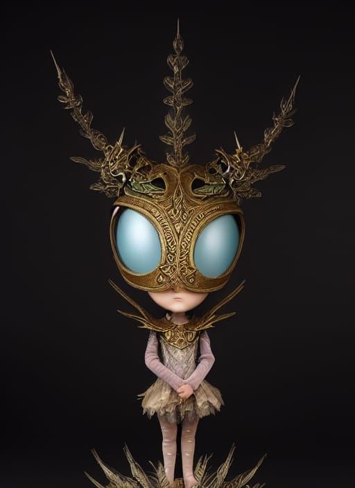 Dragon Princess in Crystalline Armor, Whimsical Art