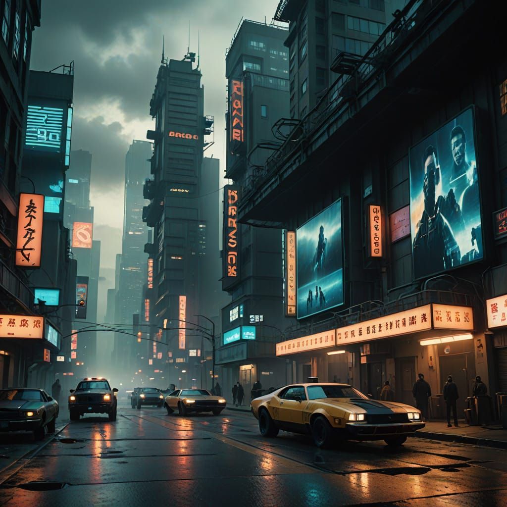 Epic Futuristic Cityscape in a Cinematic Setting