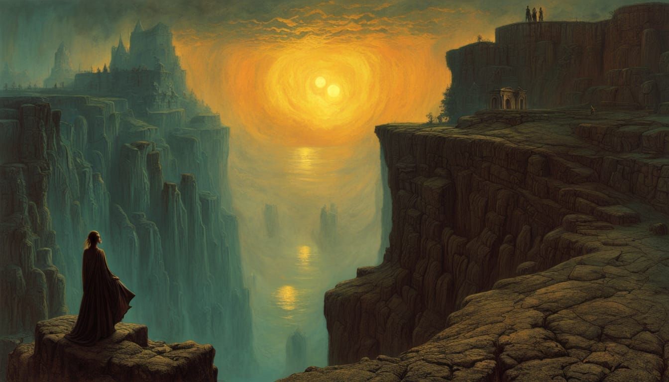 Epic Ancient Cityscape at Golden Hour