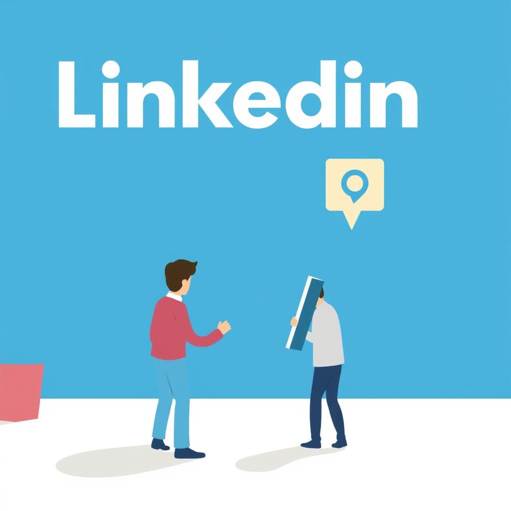 LinkedIn Word Art in Simple Style