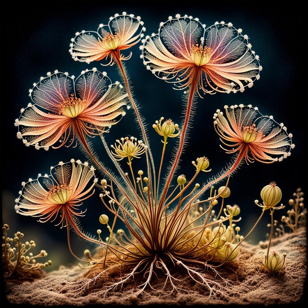 Intricate Botanical Drawing of Hellebore Anemone