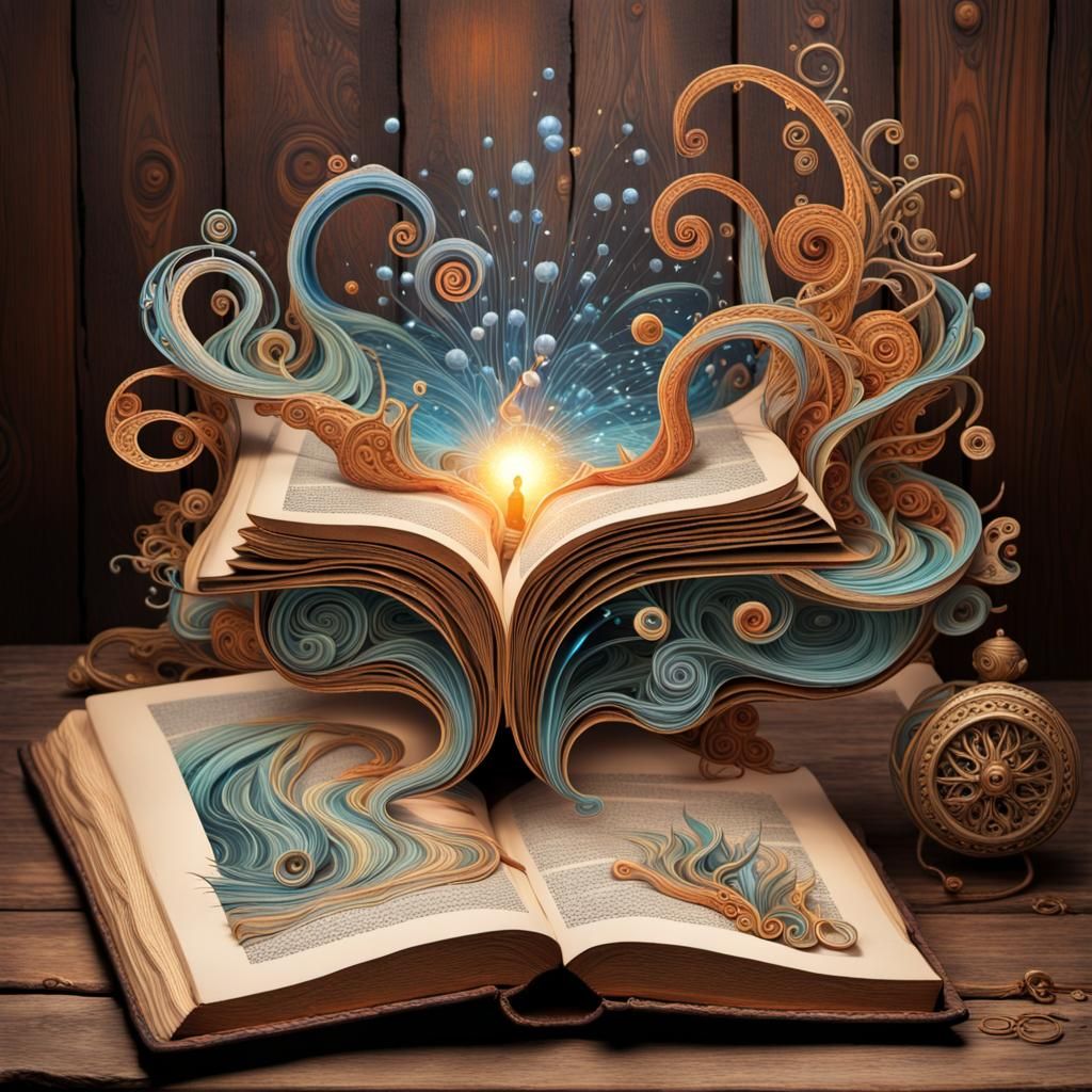 Magical Steampunk Pirate Escapes from Ancient Book