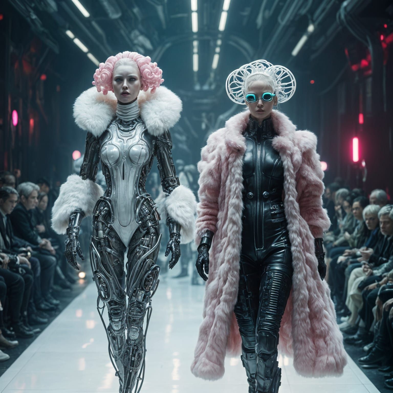 Biopunk Cyborgs Grace Giger-esque Catwalk