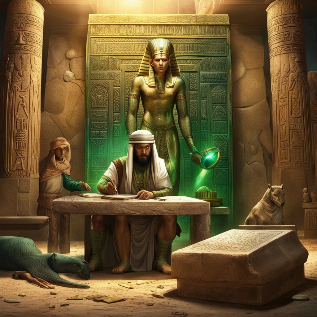 Archeologists Discover Emerald Tablet, Augustus Knapp Style