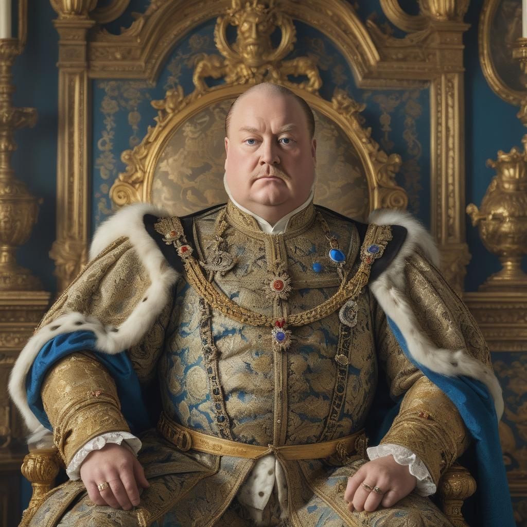 Regal Portrait of King Henry VIII in Formal Style