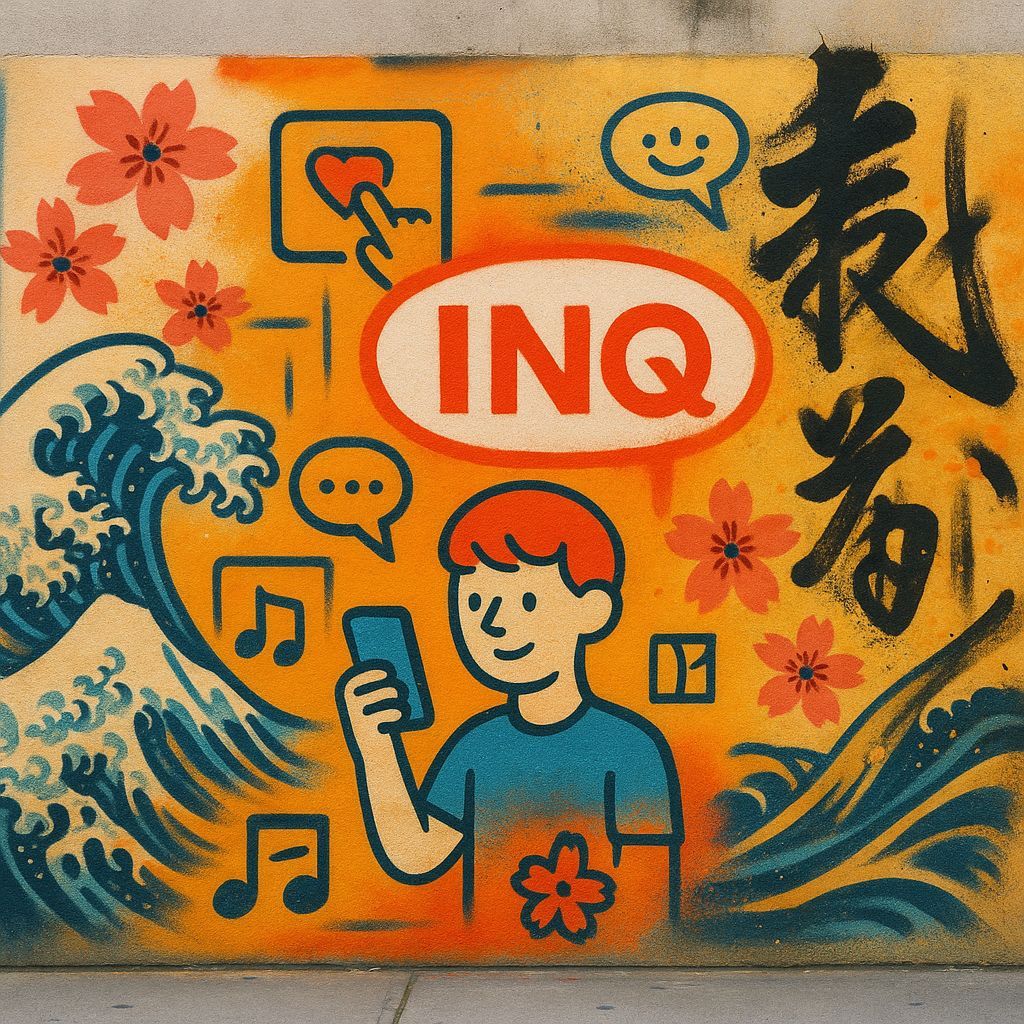 Urban Graffiti Mural: INQ Mobile Meets Japanese Art