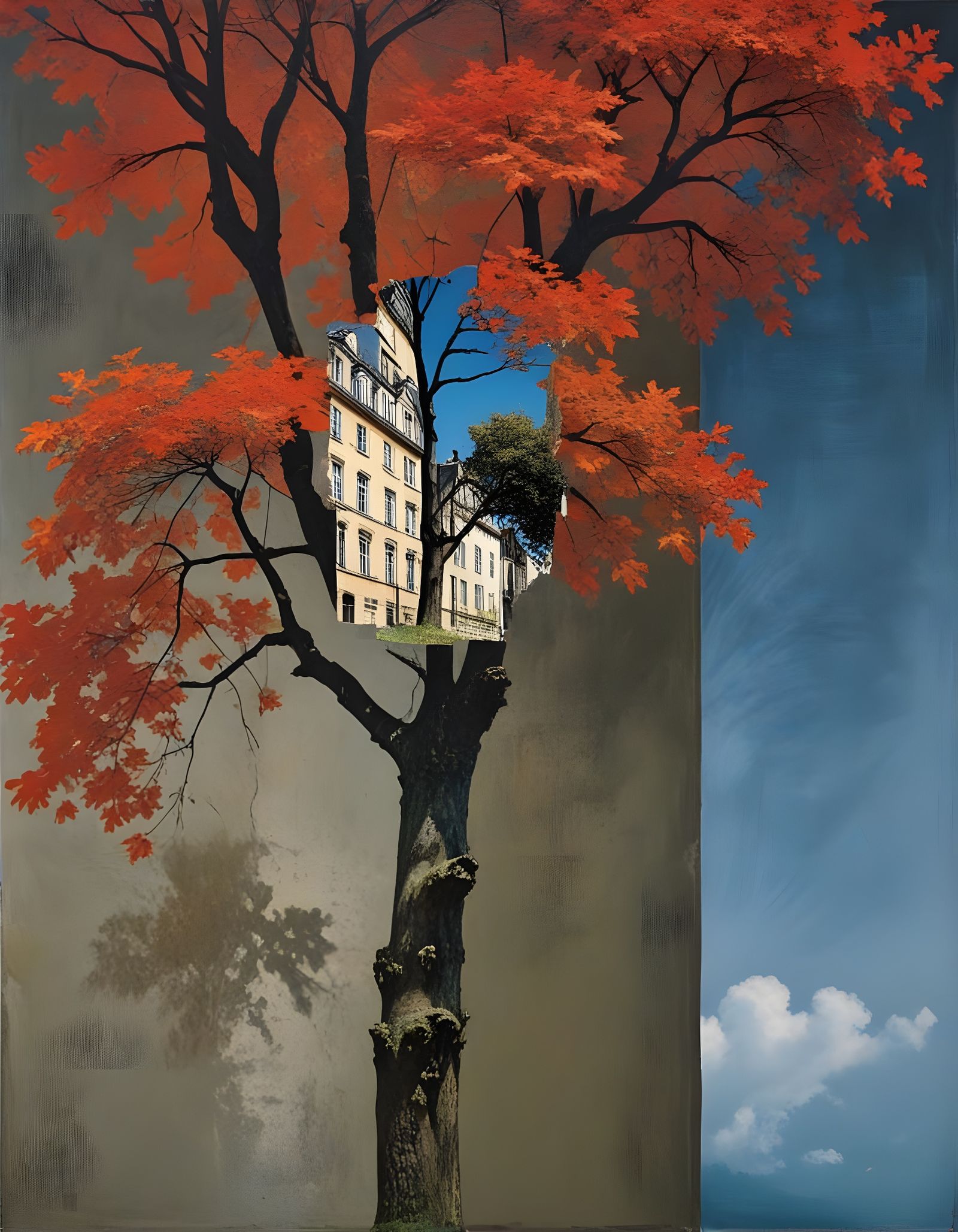 Abstract Expressionist Tree in Varied Styles