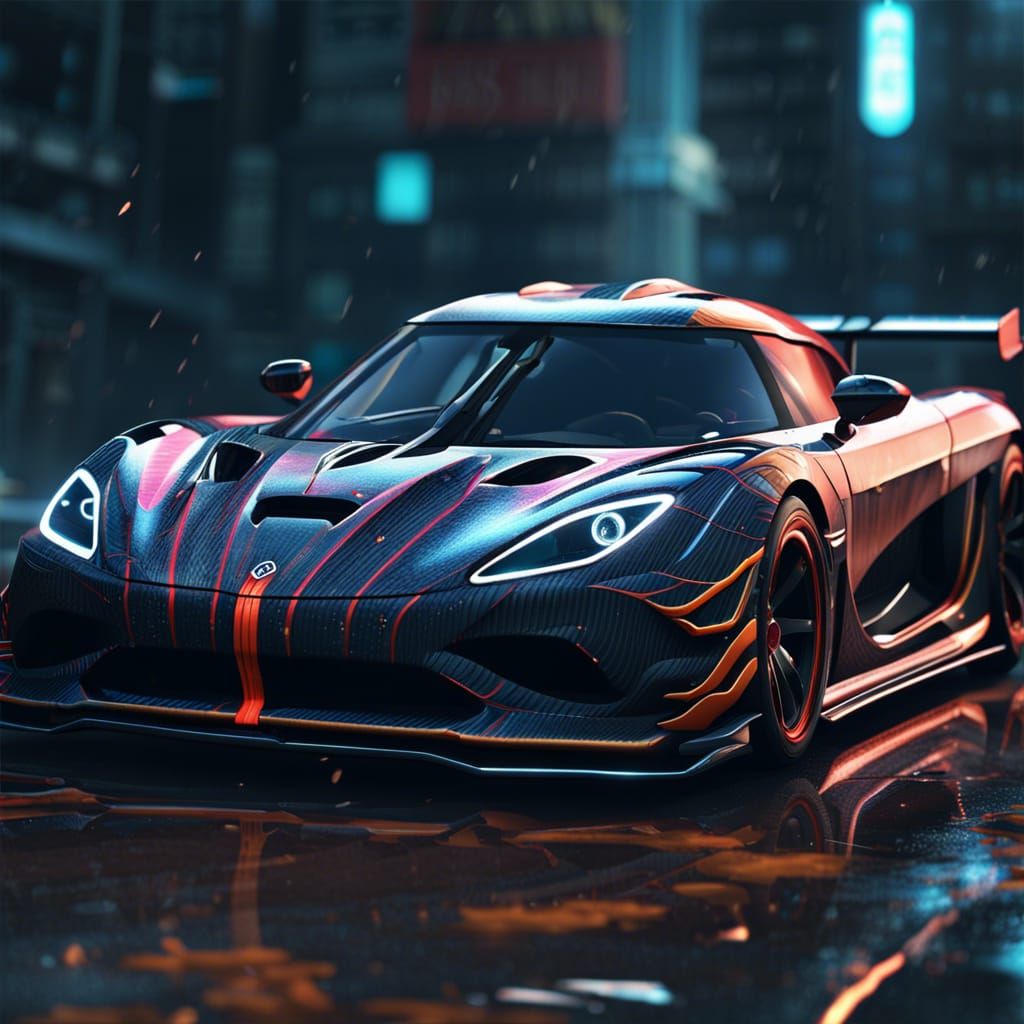 Anime Konisegg Agera R Widebody in Detailed Matte Painting