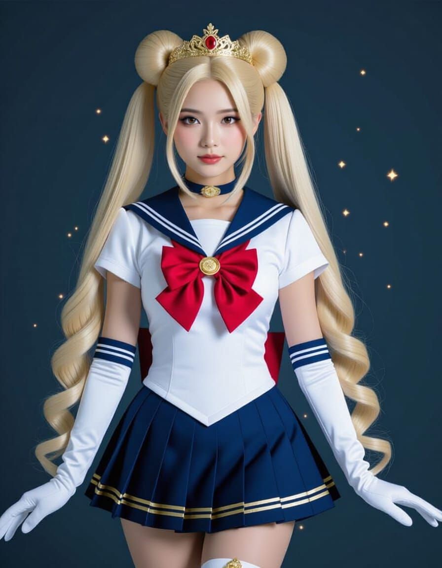 Elegant Magical Girl in Dark Fantasy Style