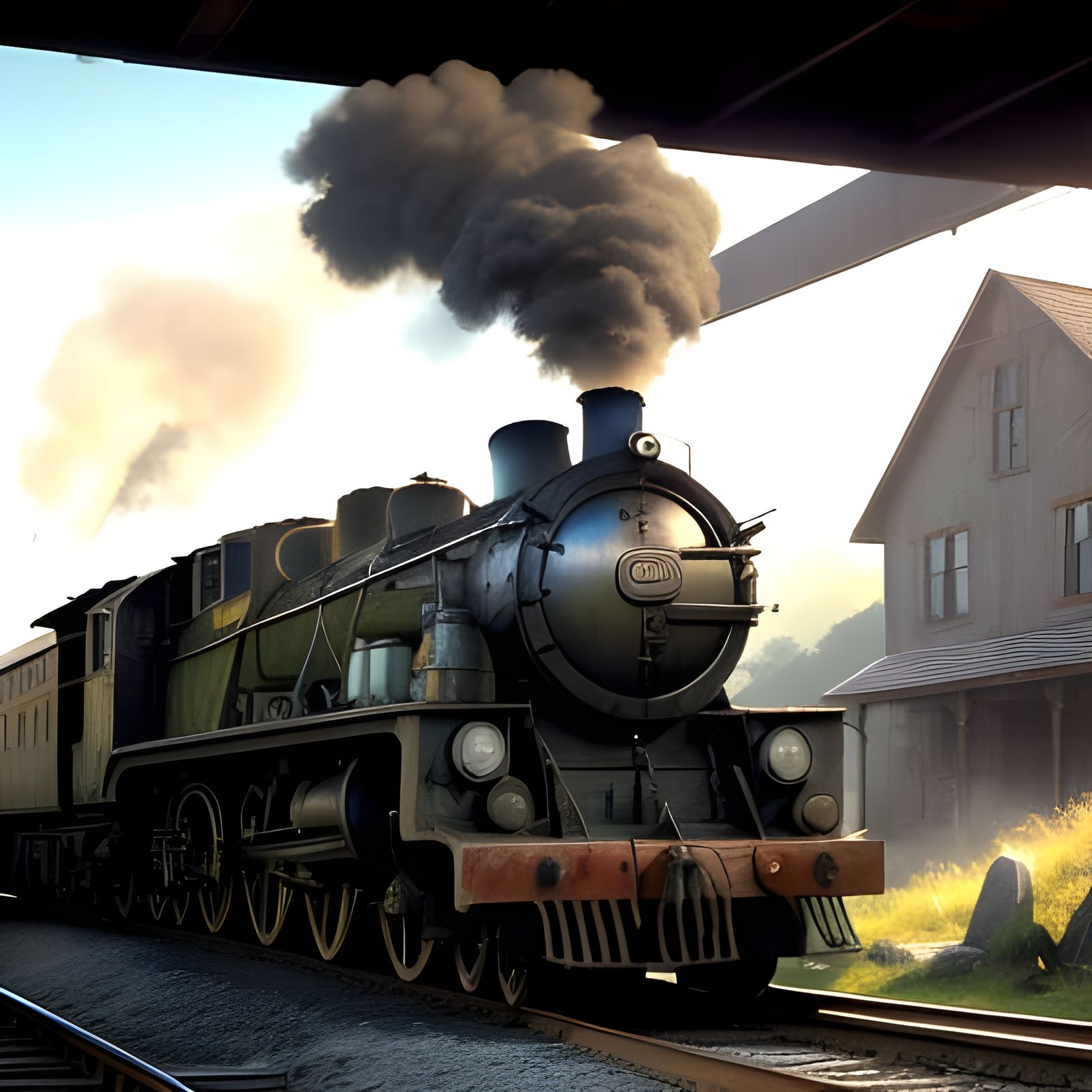 Rustic Railway Station in Old World Style