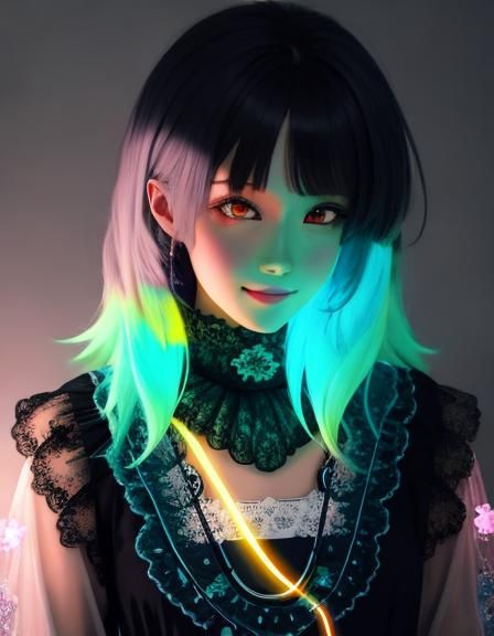 Anime Girl in Metal Filigree Room Speedpaint