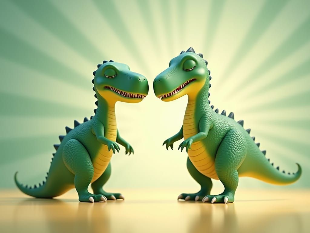 Sleeping Dinosaur Joke in Pixar Style