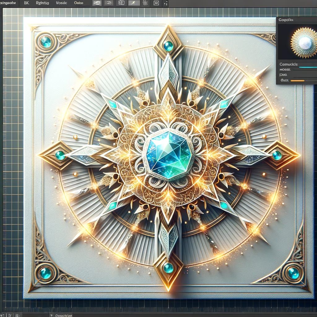 Radiant Light Mandala: Minimalist Vector Art