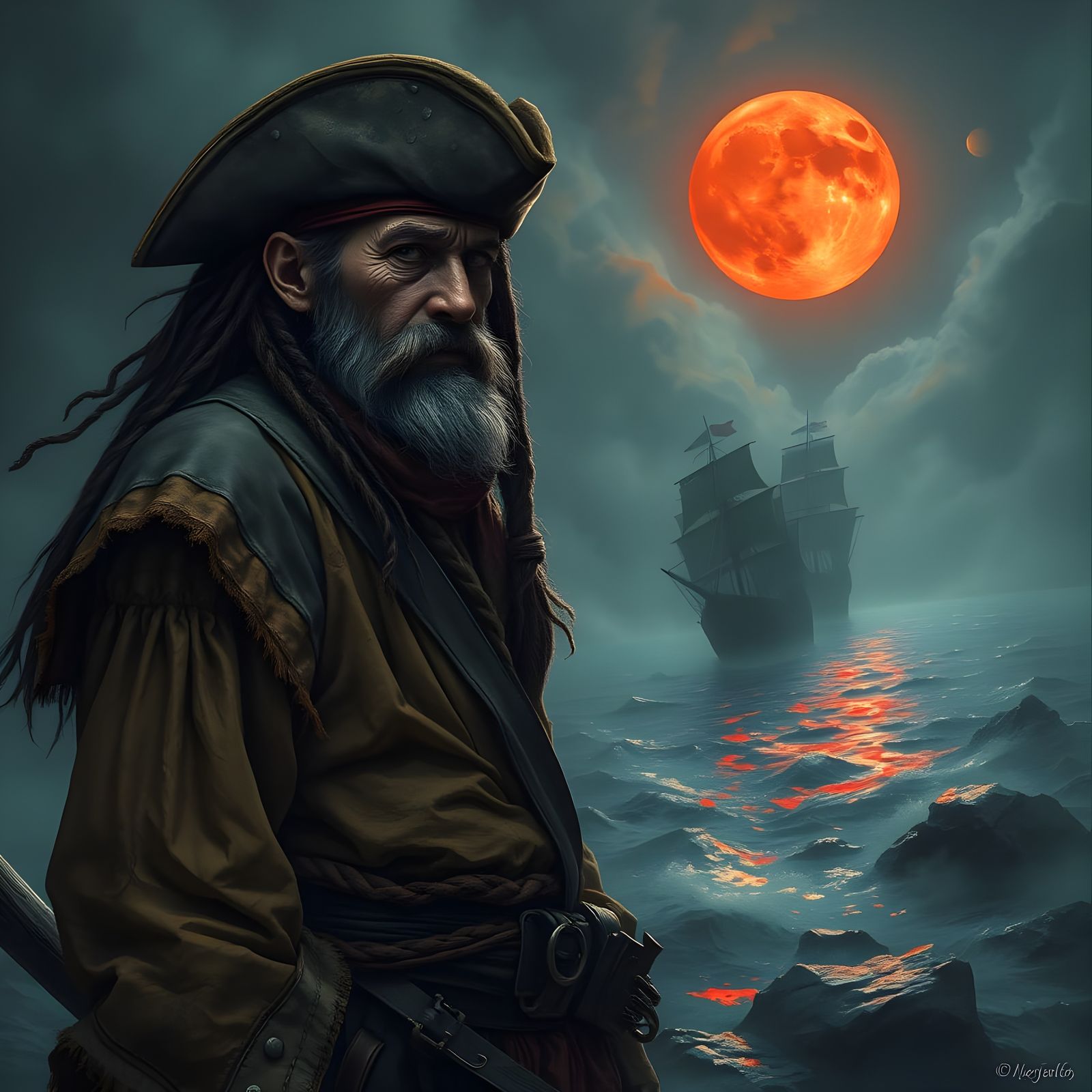 Pirate and Ghost Ships on a Forgotten Island