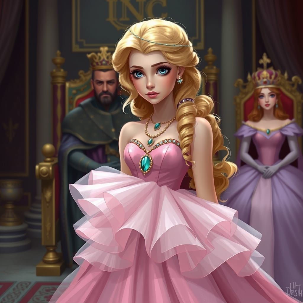 Regal Princess Ignored in Royal Throne Room