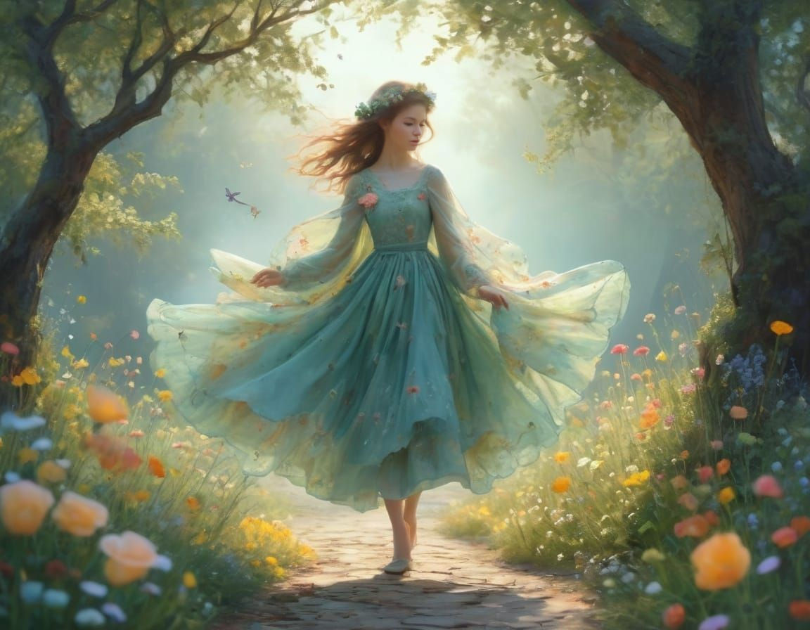 Vibrant Fantasy Realm in Bloom